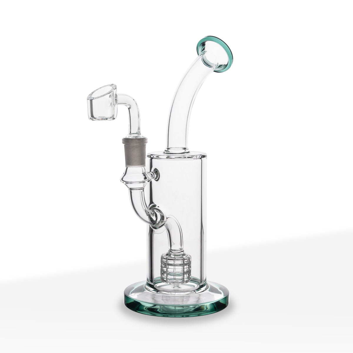 Dab Rig | Matrix Percolator | 9" - Glass - Teal - Various Colors Biohazard Inc