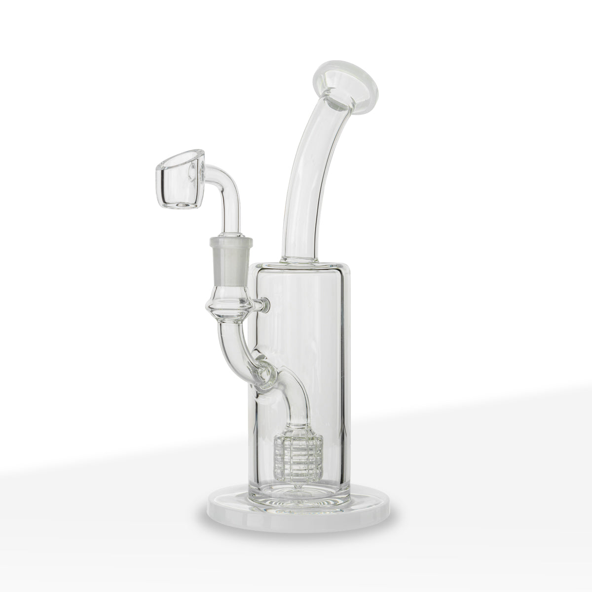 Dab Rig | Matrix Percolator | 9" - Glass - Various Colors - Biohazard Inc - White