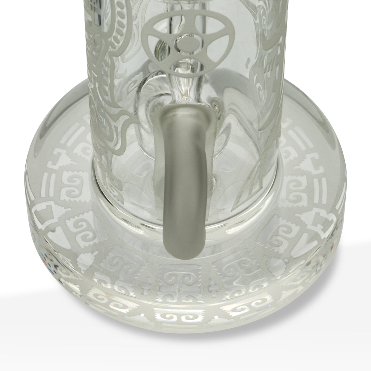 Dab Rig | Etched Tiki Rig with Honeycomb Perc | 9" - Glass - Clear - Biohazard Inc