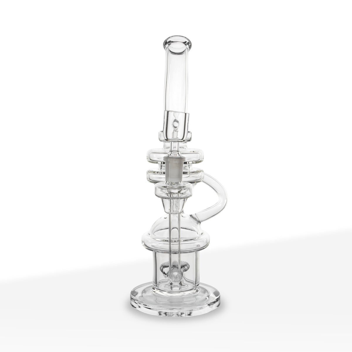 Dab Rig | Hourglass Rig with Perc | 11" - Glass - Various Colors - Biohazard Inc - Clear