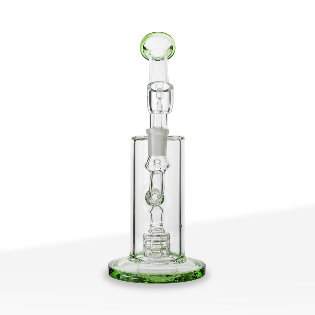 Dab Rig | Matrix Percolator | 9" - Glass - Various Colors - Biohazard Inc - Green