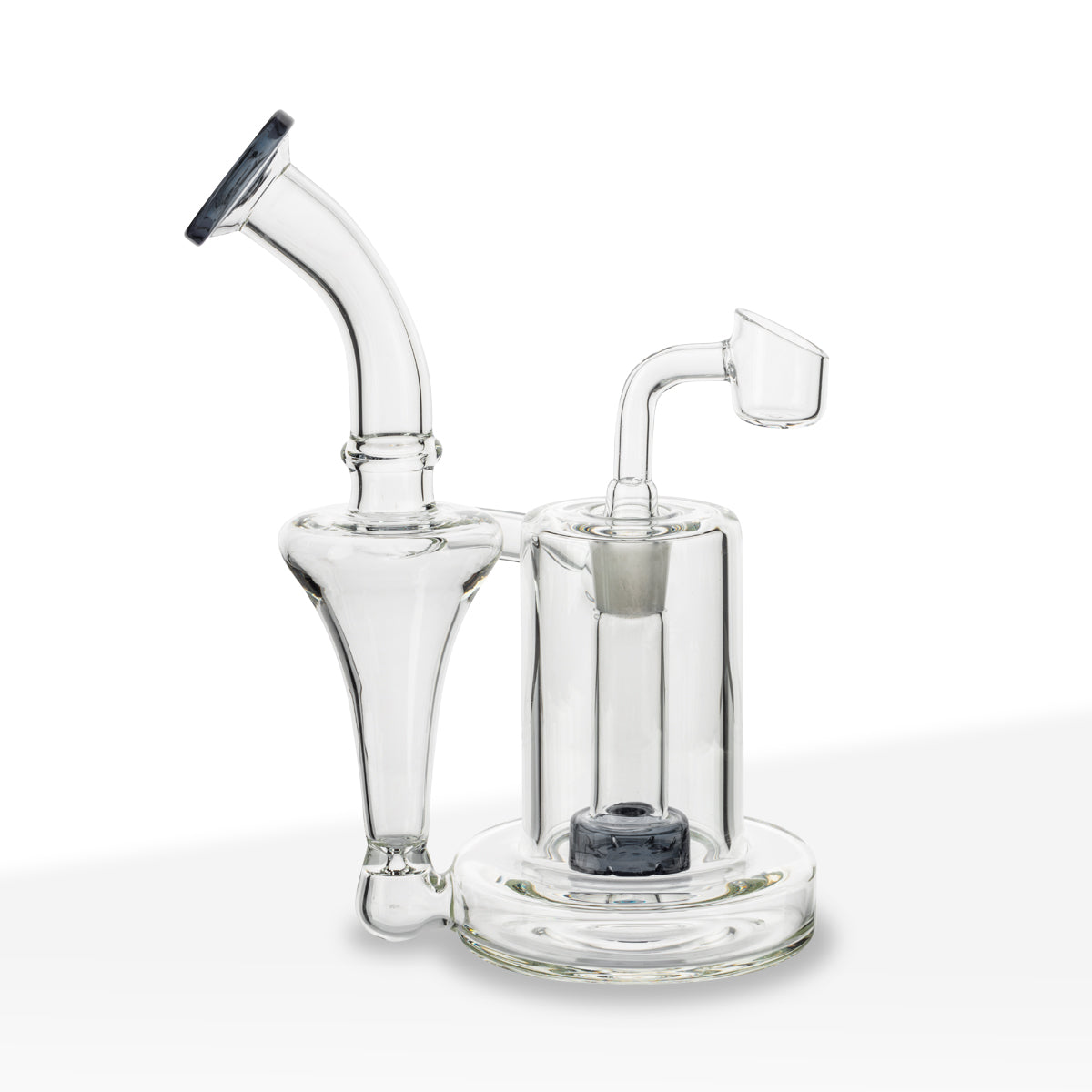 Dab Rig | Color Trim Rig w/ Color Showerhead Perc | 7.5" - Glass - Assorted Colors - Biohazard Inc