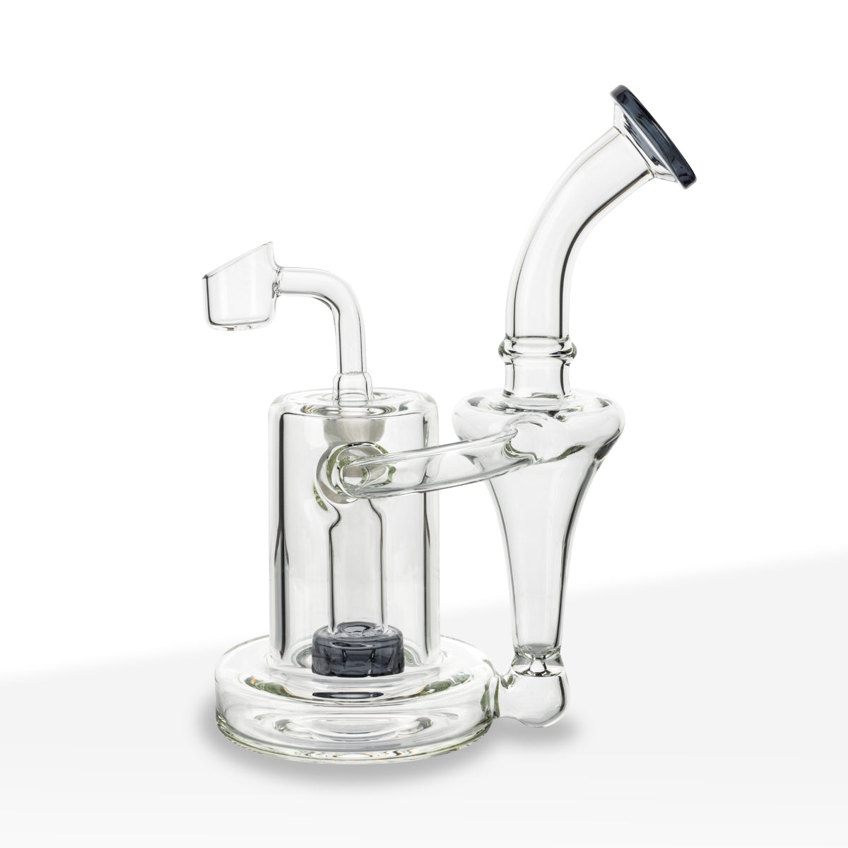 Dab Rig | Color Trim Rig w/ Color Showerhead Perc | 7.5" - Glass - Assorted Colors - Biohazard Inc
