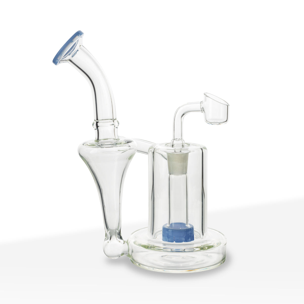 Dab Rig | Color Trim Rig w/ Color Showerhead Perc | 7.5" - Glass - Assorted Colors - Biohazard Inc