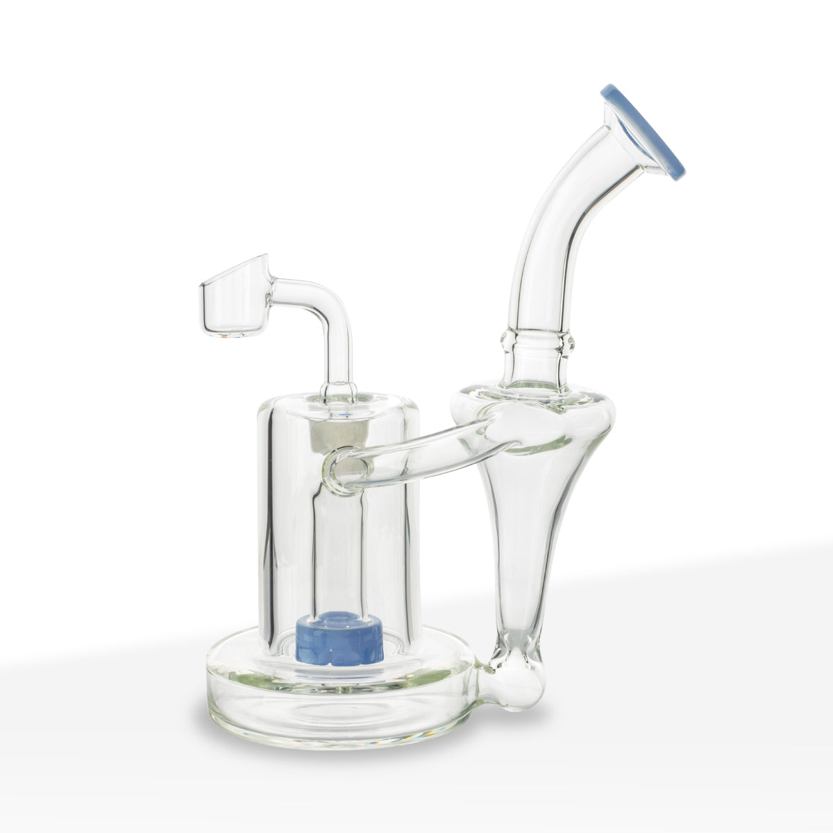 Dab Rig | Color Trim Rig w/ Color Showerhead Perc | 7.5" - Glass - Assorted Colors - Biohazard Inc