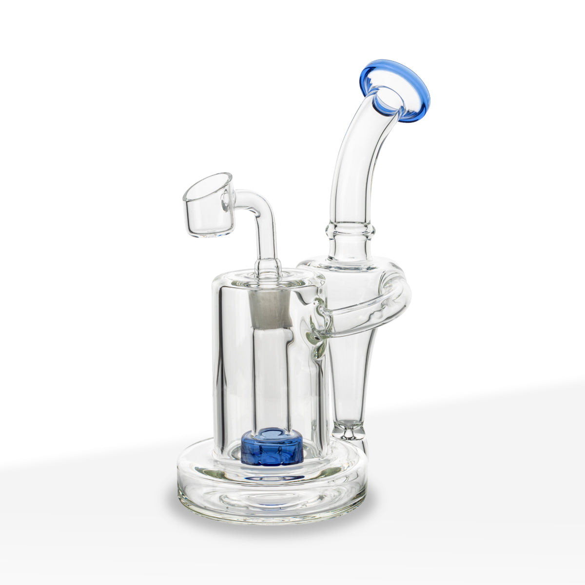 Dab Rig | Color Trim Rig w/ Color Showerhead Perc | 7.5" - Glass - Assorted Colors - Biohazard Inc