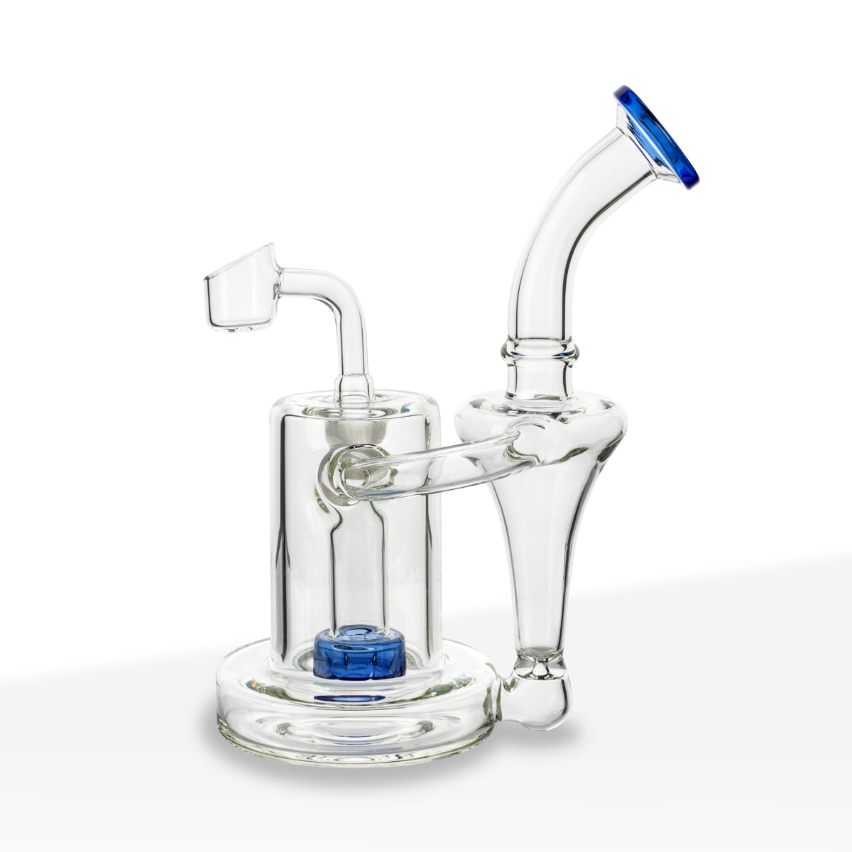 Dab Rig | Color Trim Rig w/ Color Showerhead Perc | 7.5" - Glass - Assorted Colors - Biohazard Inc