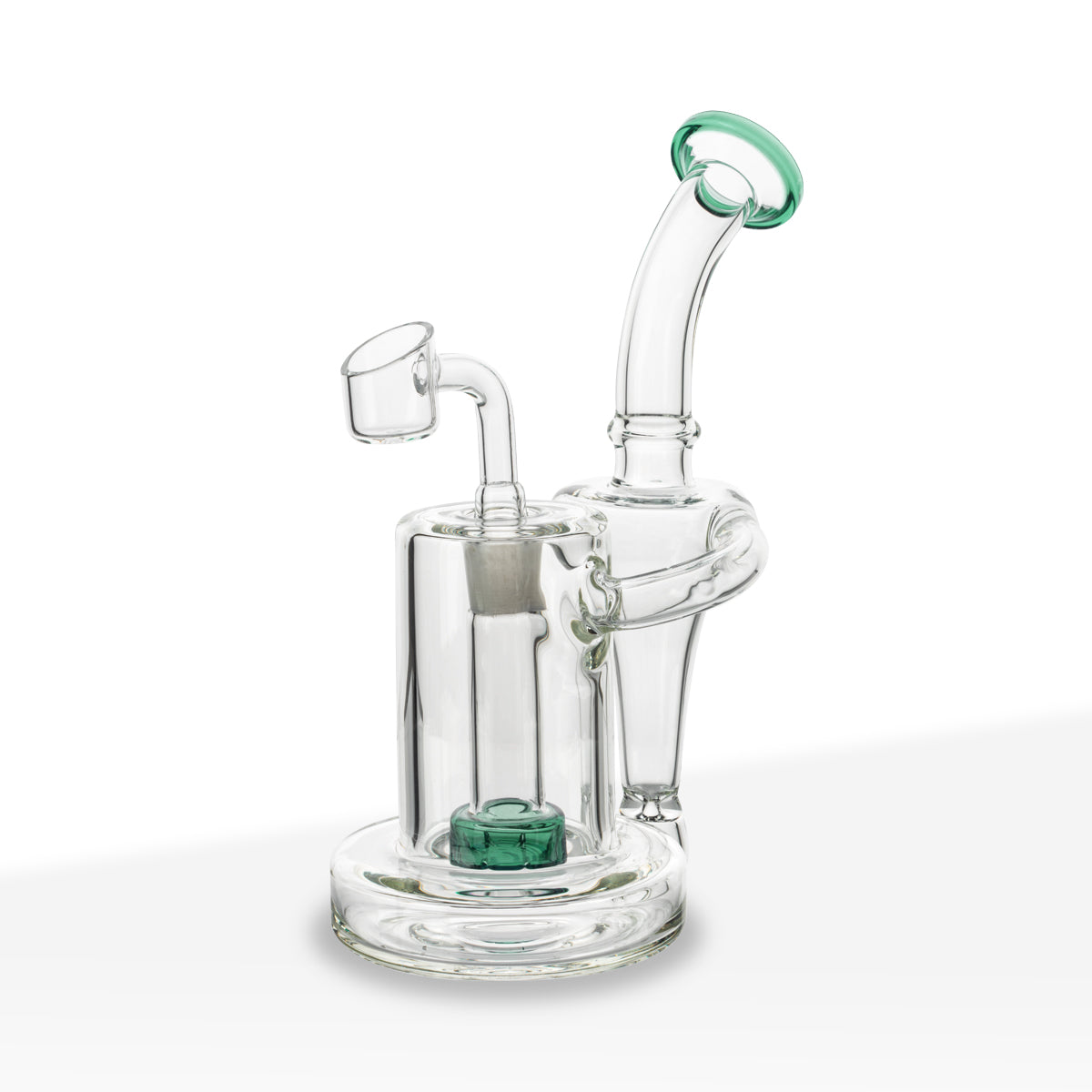 Dab Rig | Color Trim Rig w/ Color Showerhead Perc | 7.5" - Glass - Assorted Colors - Biohazard Inc