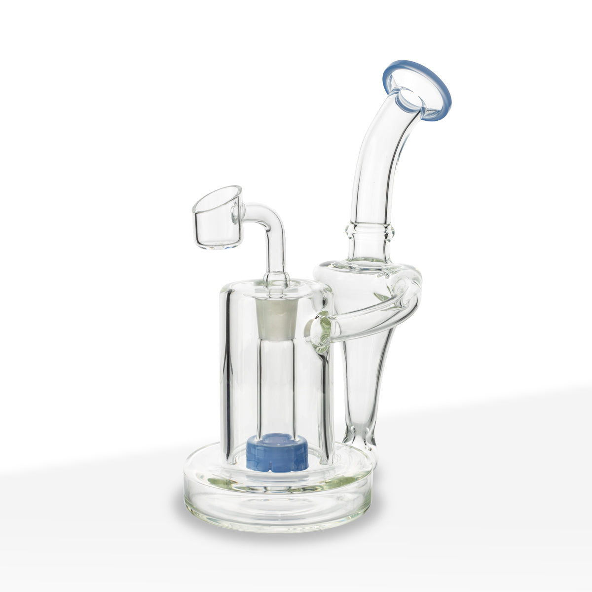 Dab Rig | Color Trim Rig w/ Color Showerhead Perc | 7.5" - Glass - Assorted Colors - Biohazard Inc