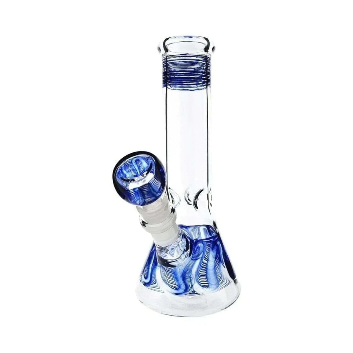 Wrap & Rake | Beaker Bong with Ice Pinch | 8" - 14mm - Various Colors