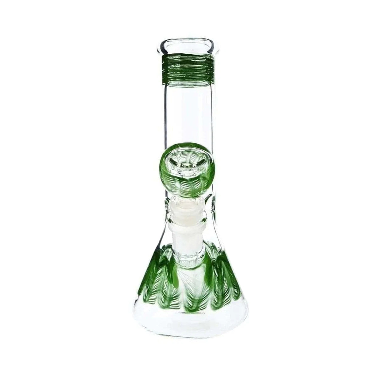 Wrap & Rake | Beaker Bong with Ice Pinch | 8" - 14mm - Various Colors