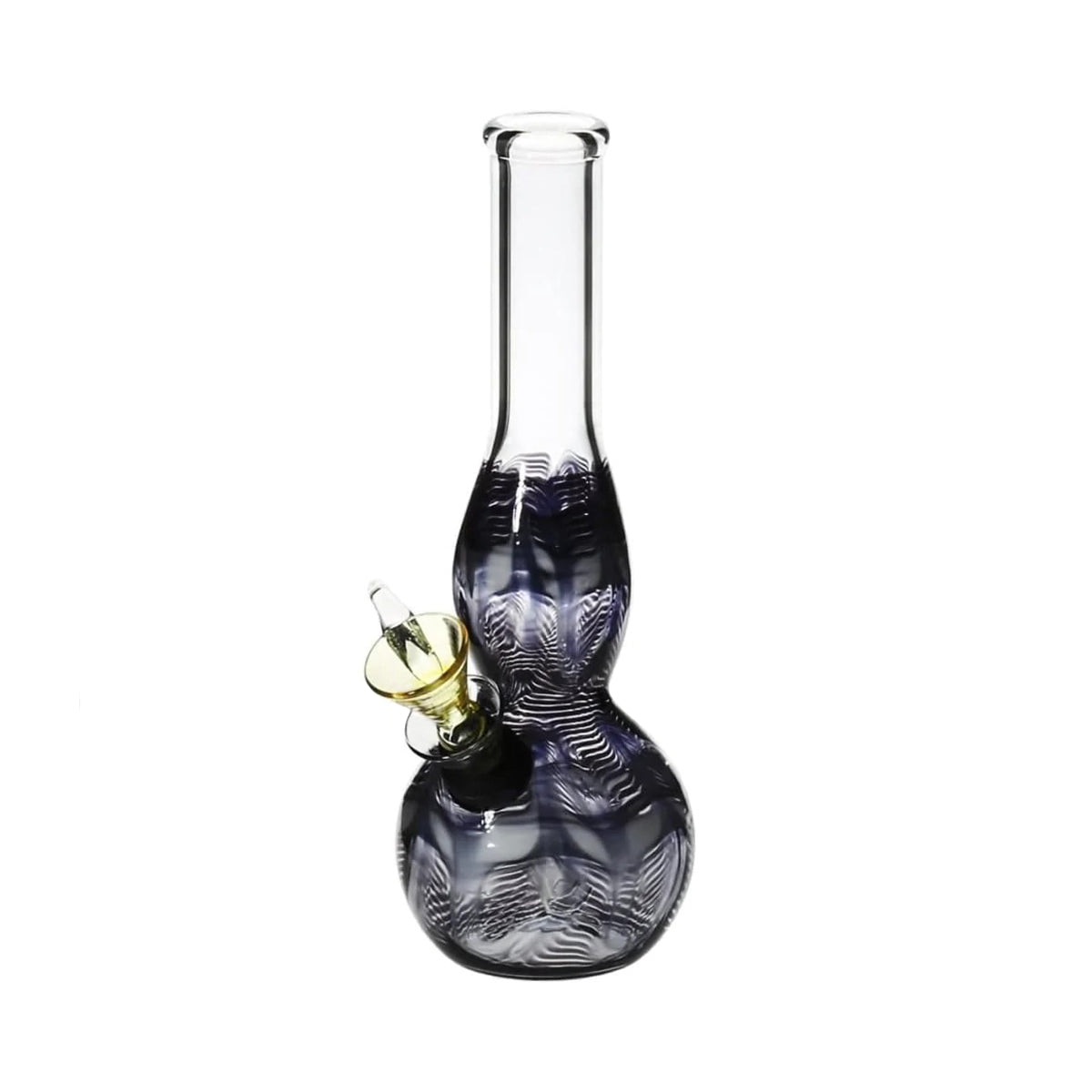 Wrap & Rake | Artistic Bulge Water Pipe w/ Slider Bowl | 8" - Slide - Various Colors