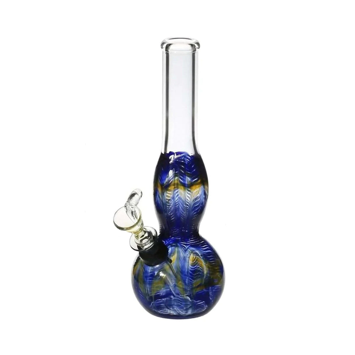 Wrap & Rake | Artistic Bulge Water Pipe w/ Slider Bowl | 8" - Slide - Various Colors