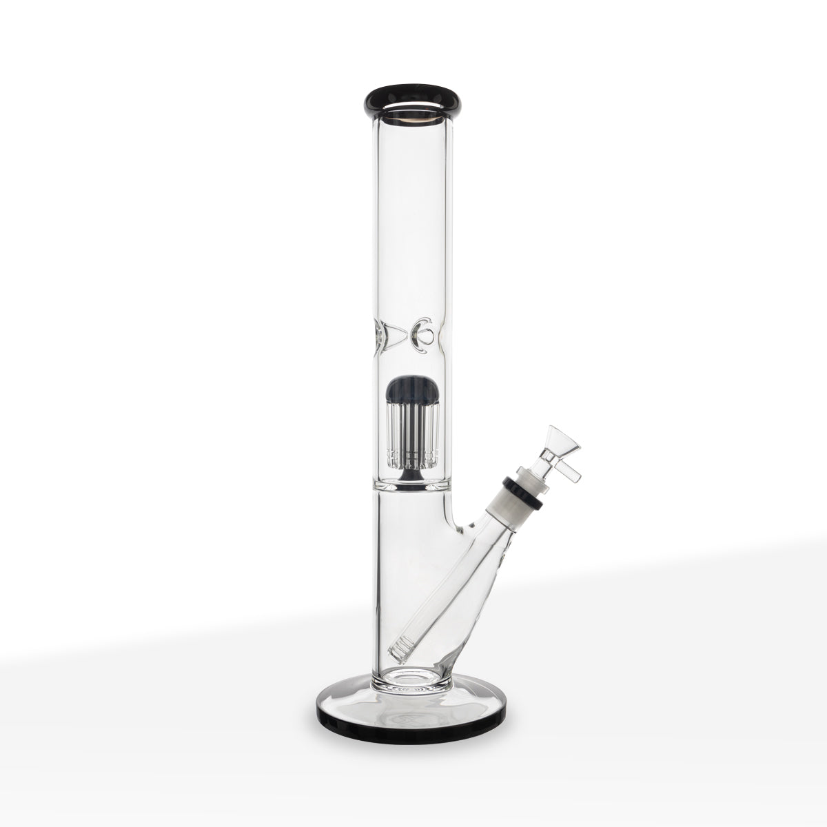Straight Water Pipe| 8-Arm Tree Perc | 16" - Glass - Various Colors