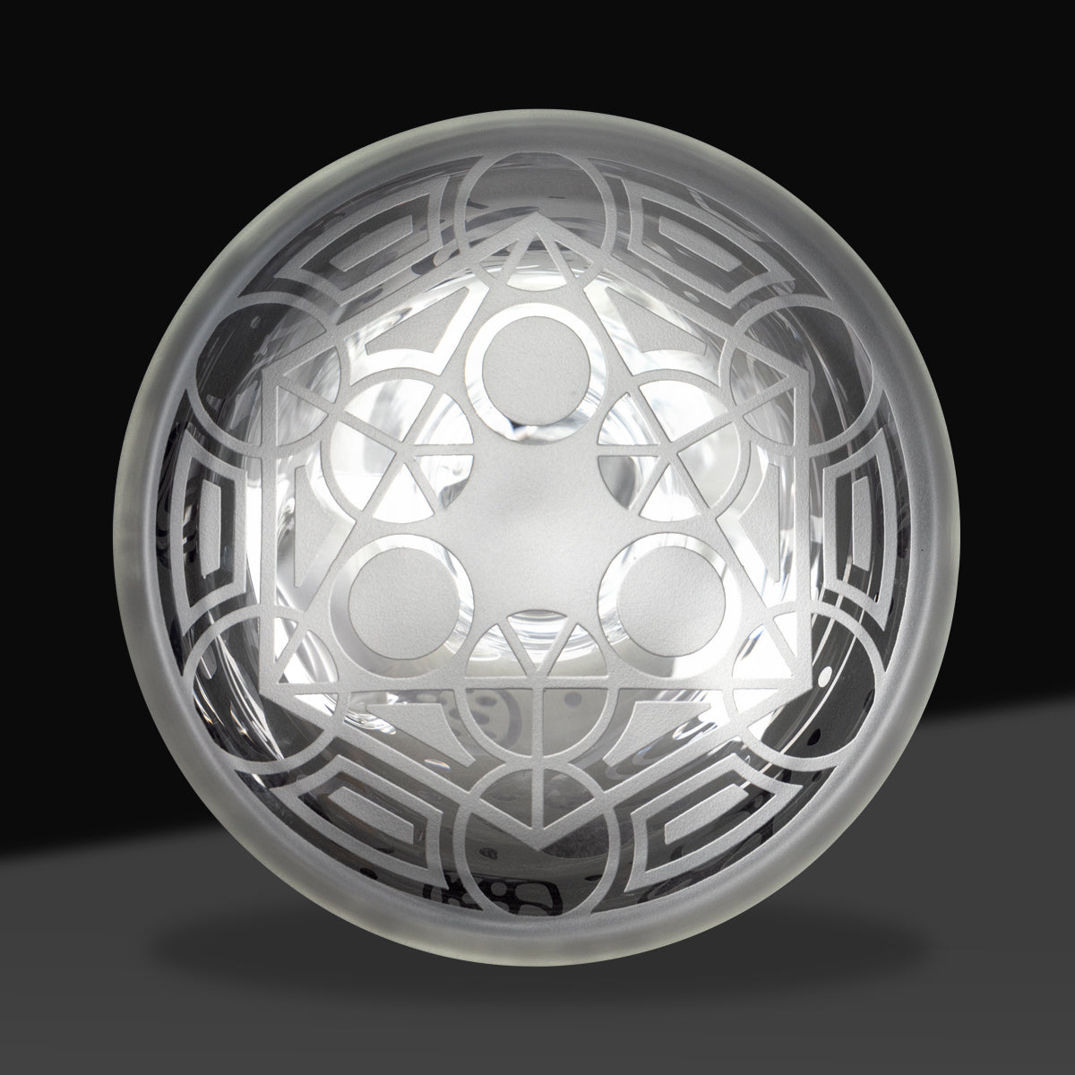 Water Pipe | Etched Celestial Beaker Water Pipe | 18" - Glass - Clear - Biohazard Inc