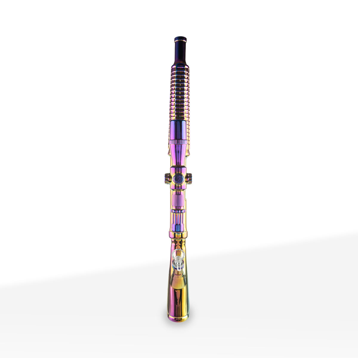 Novelty | Assault Riffle Water Pipe | 24" - Glass - Rainbow - Biohazard Inc