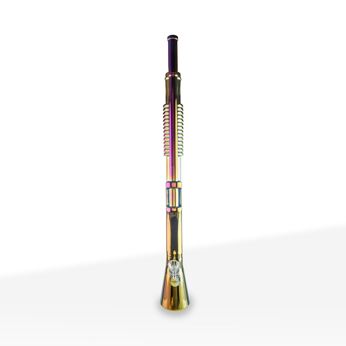 Novelty | Shotgun Water Pipe | 26" - Glass - Rainbow - Biohazard Inc