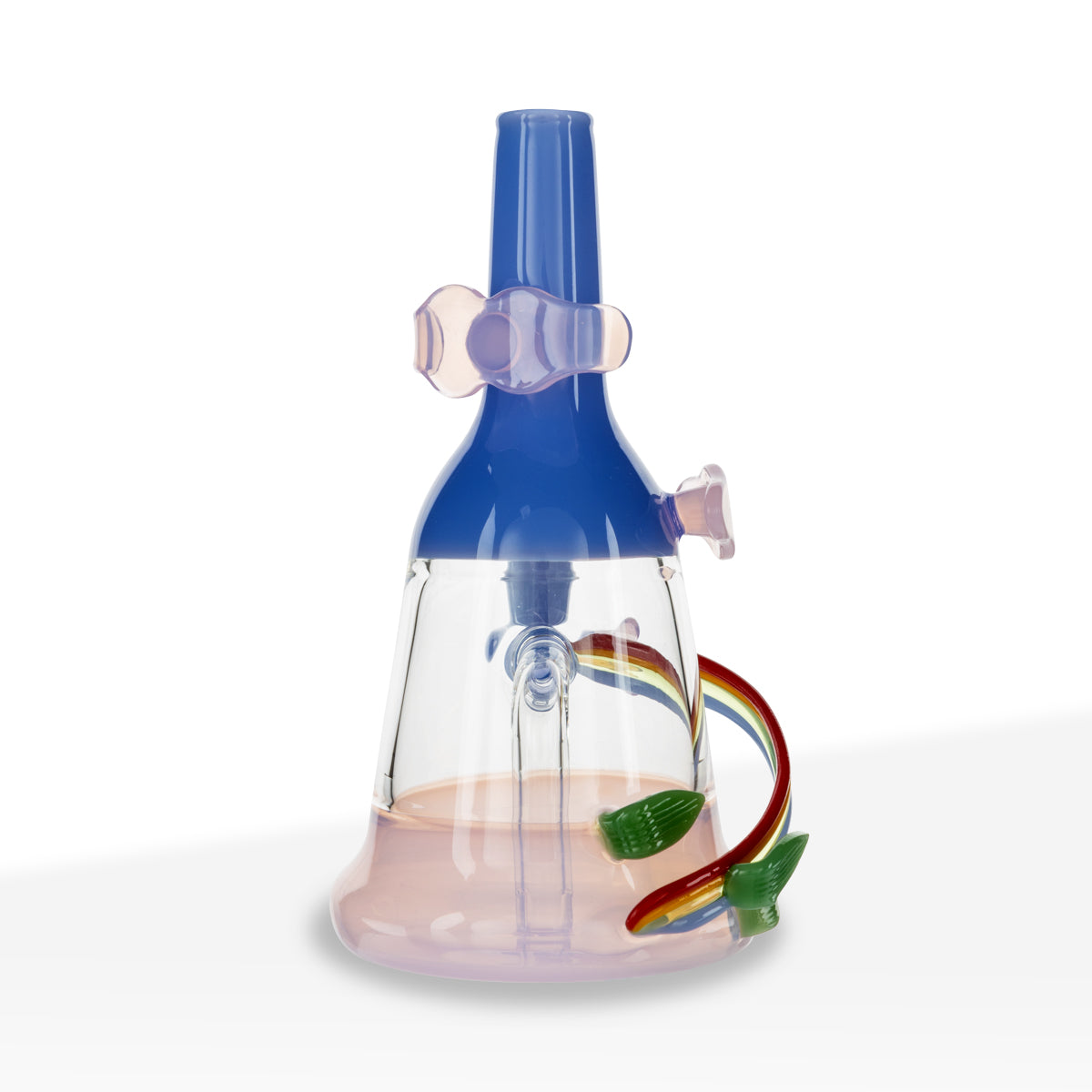 Water Pipe | Spaceboy Colorful Beaker | 7" - Glass - Various Colors - Biohazard Inc - Blue and Pink