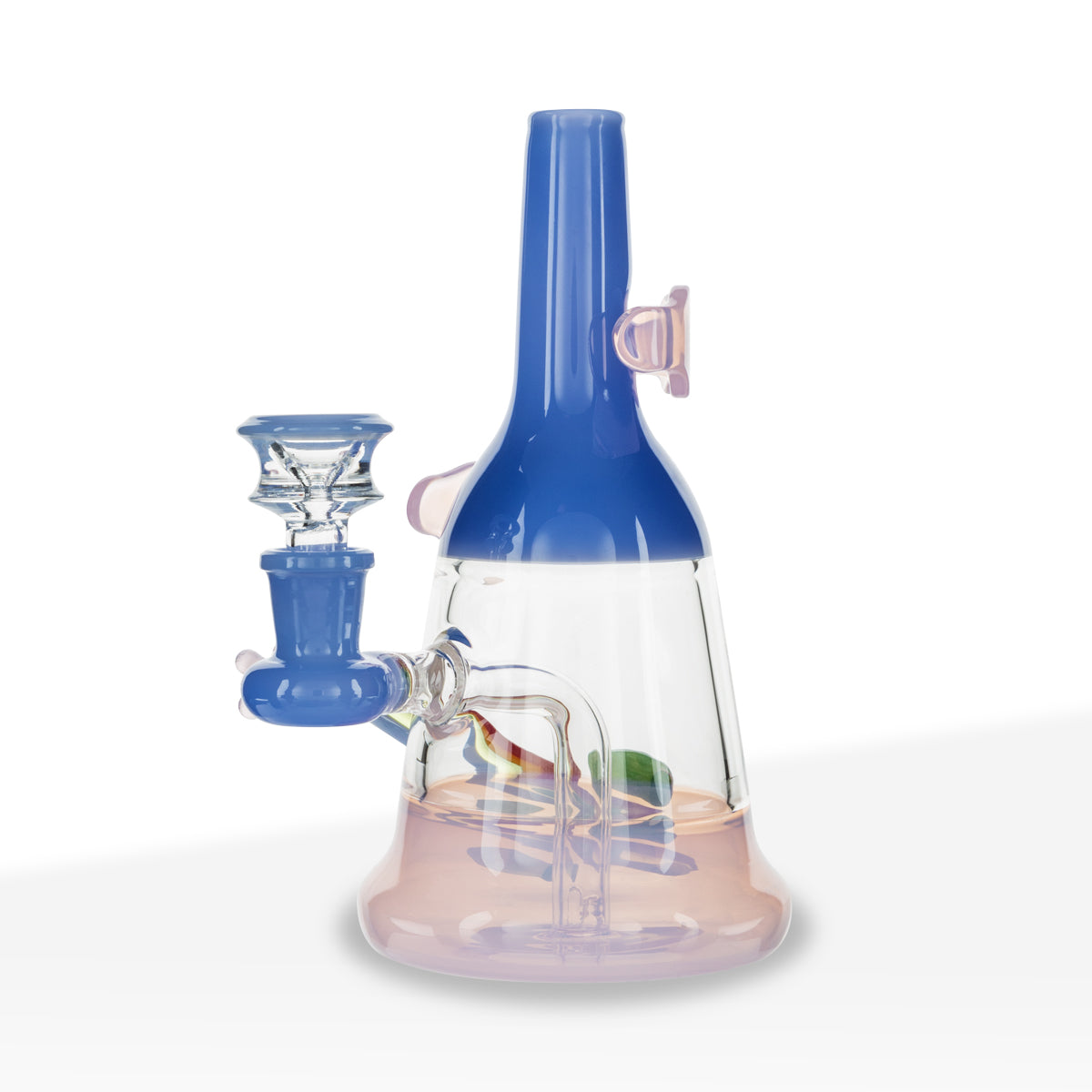 Water Pipe | Spaceboy Colorful Beaker | 7" - Glass - Various Colors - Biohazard Inc - Blue and Pink