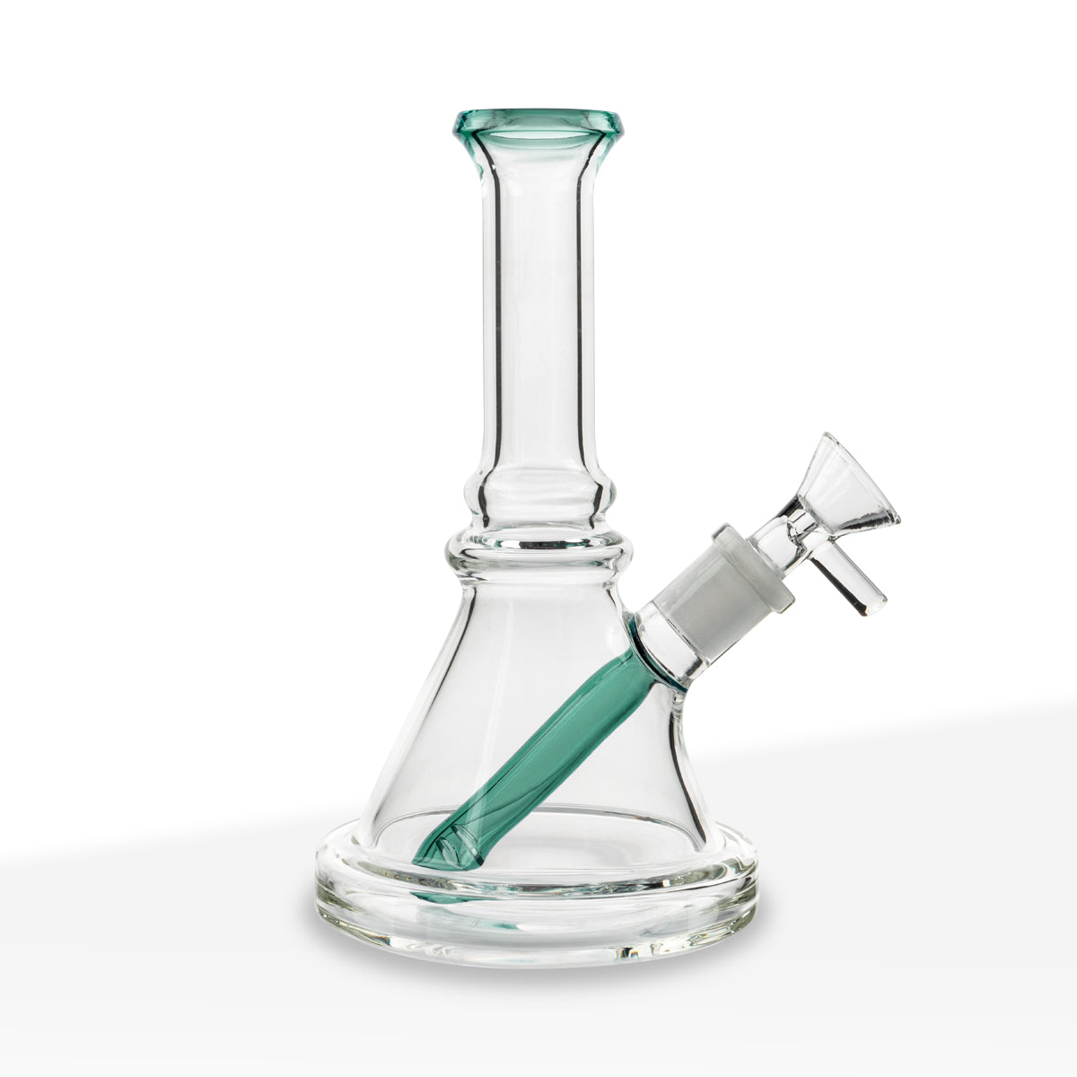 Water Pipe | Color Trim Beaker | 7" - Glass - Various Colors - Biohazard Inc - Green