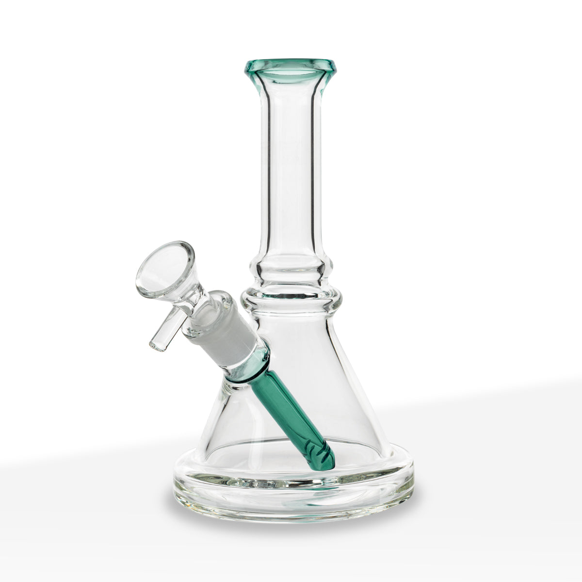Water Pipe | Color Trim Beaker | 7" - Glass - Various Colors - Biohazard Inc - Green
