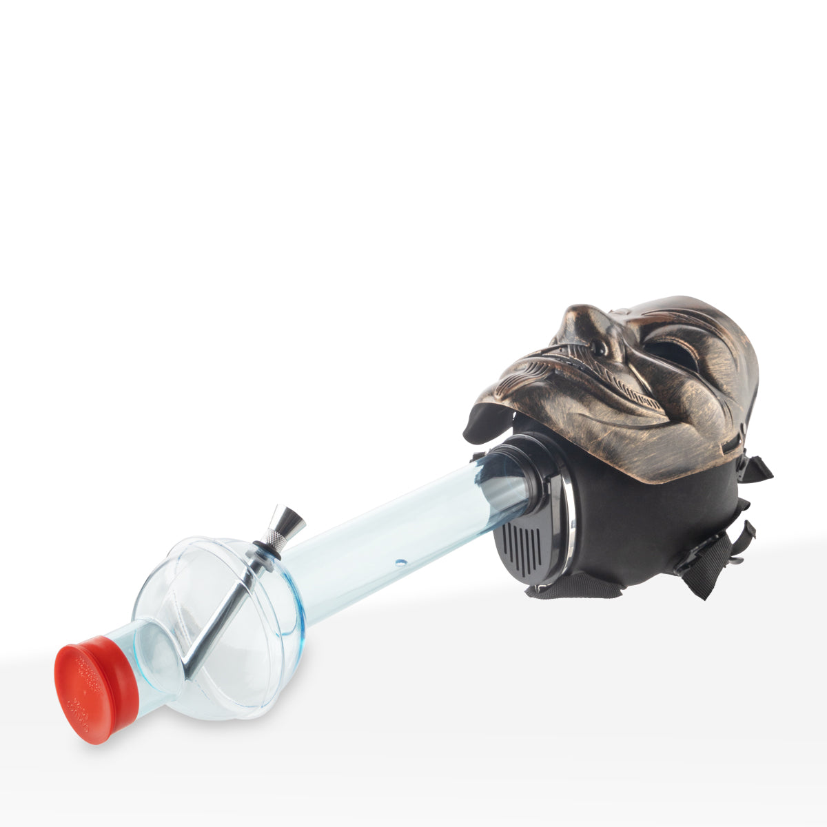 Gas Mask | Guy Fawkes Bronze Mask Water Pipe | 12" - Acrylic - Assorted Colors