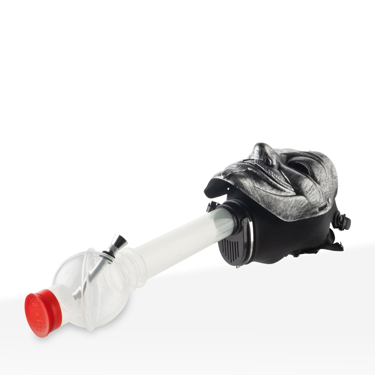 Gas Mask | Guy Fawkes Silver Mask Water Pipe | 12" - Acrylic - Assorted Colors