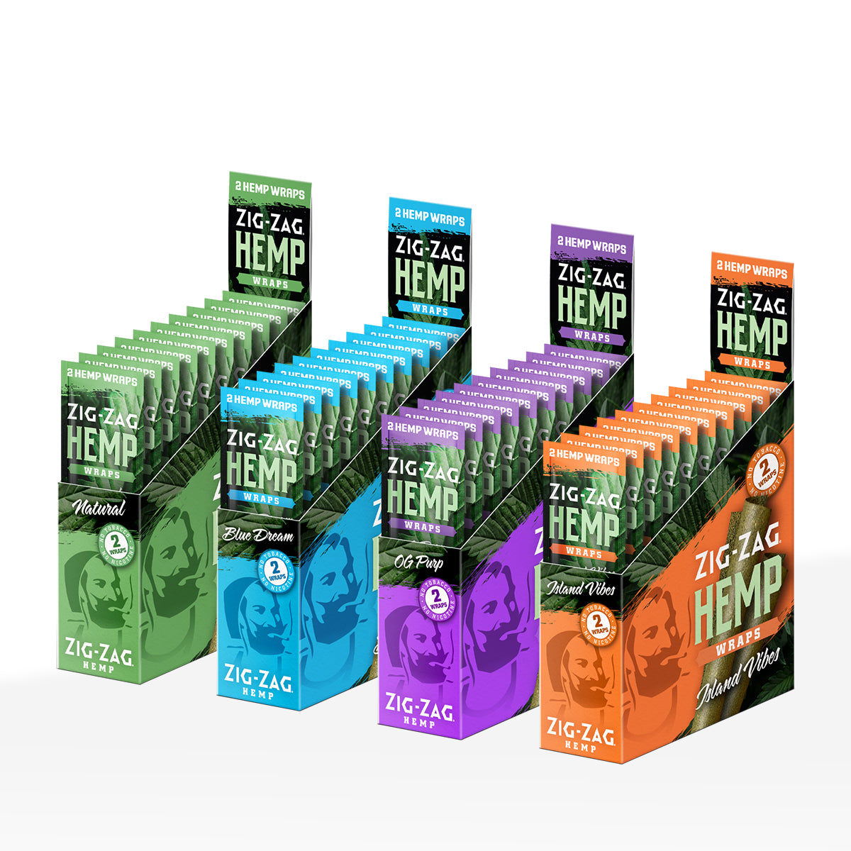 Zig Zag | Hemp Wrap Bundle | 105mm - Various Flavors - 100 Count