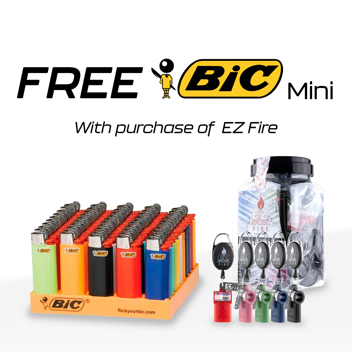 EZ Splitz | EZ FIRE Bucket Bundle + FREE Bic Mini | Pre-Priced - Biohazard Inc