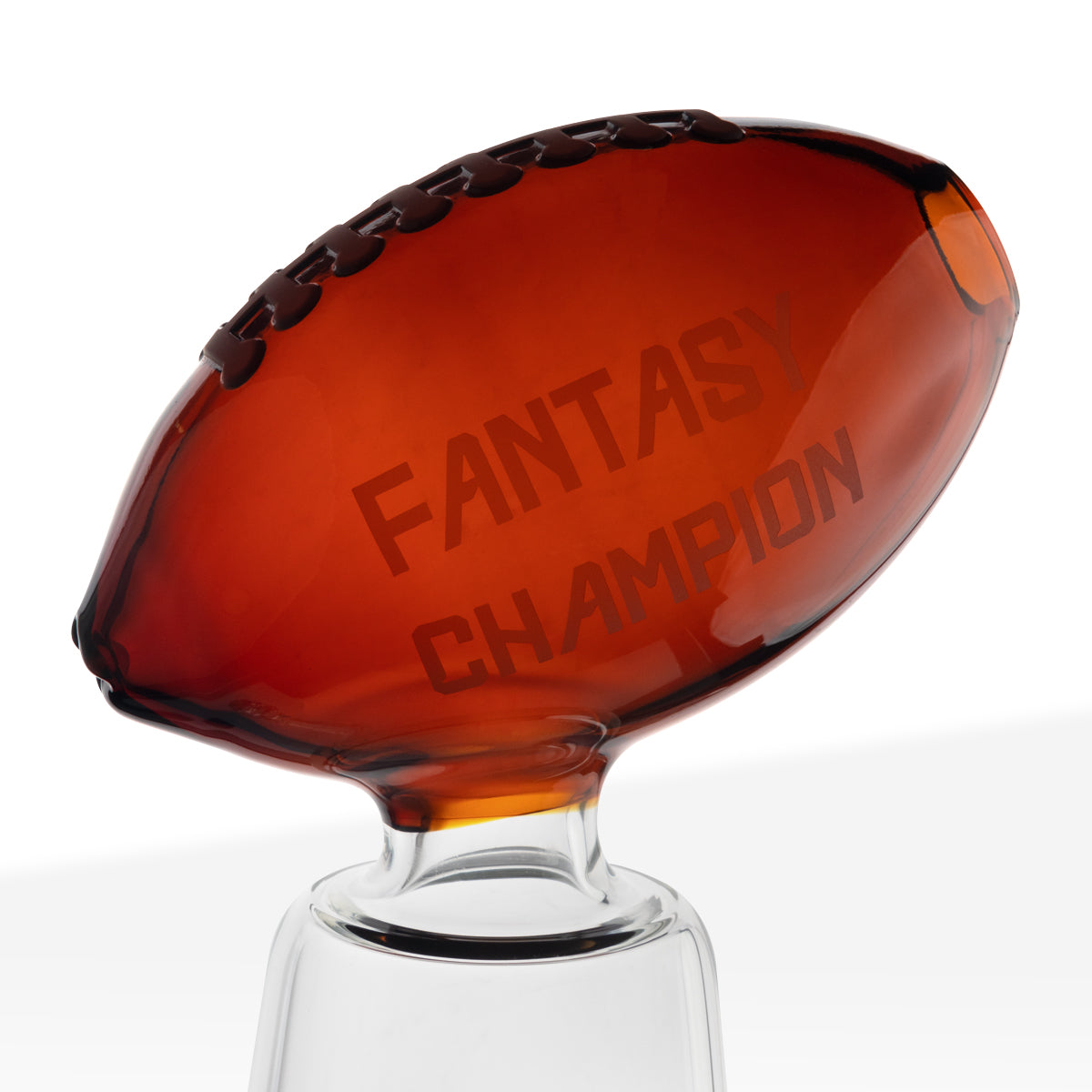Custom BIO Glass | Football Trophy Water Pipe | 16" - 14mm - Amber