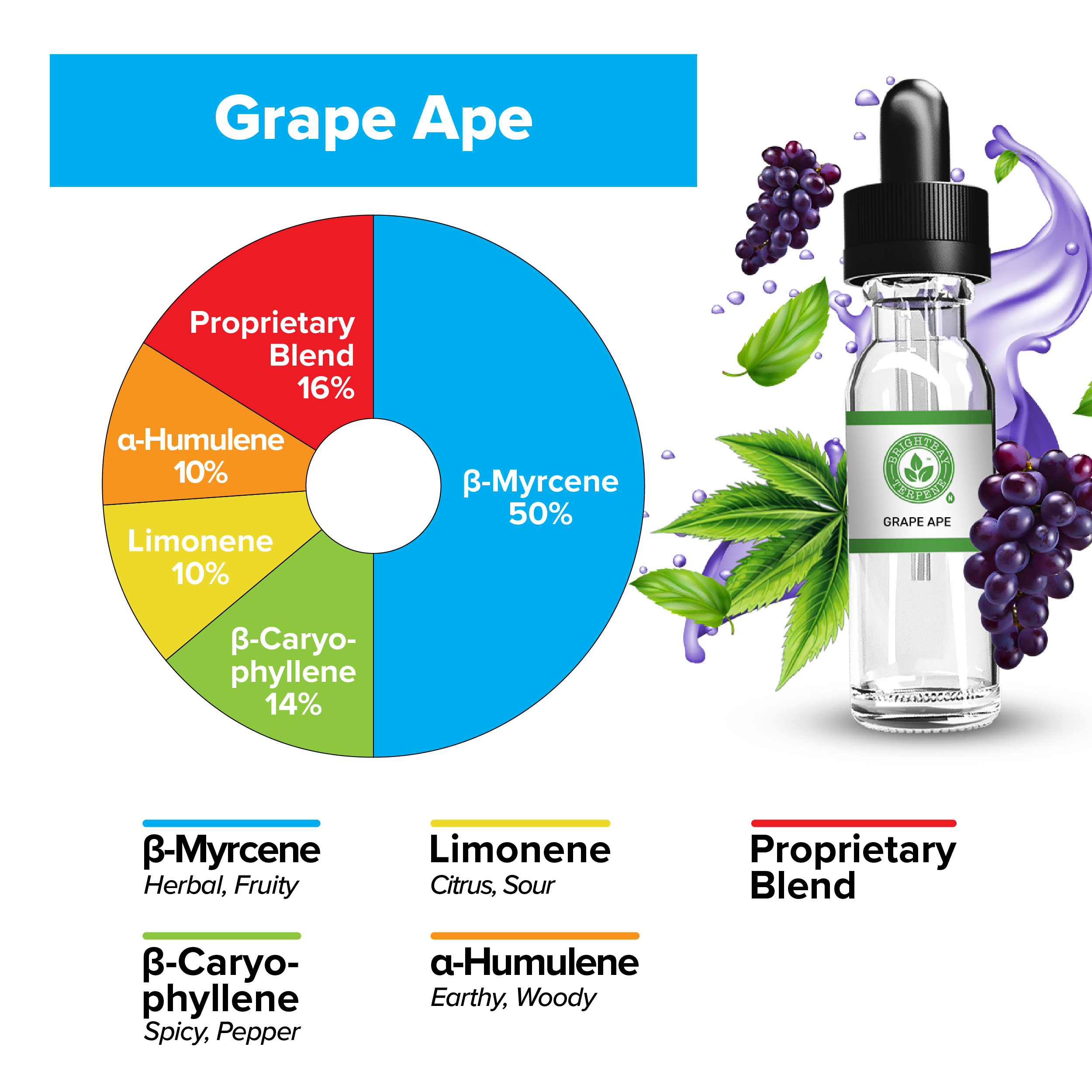 BrightBay Terpenes | Grape Ape | Indica - Various Sizes - Biohazard Inc