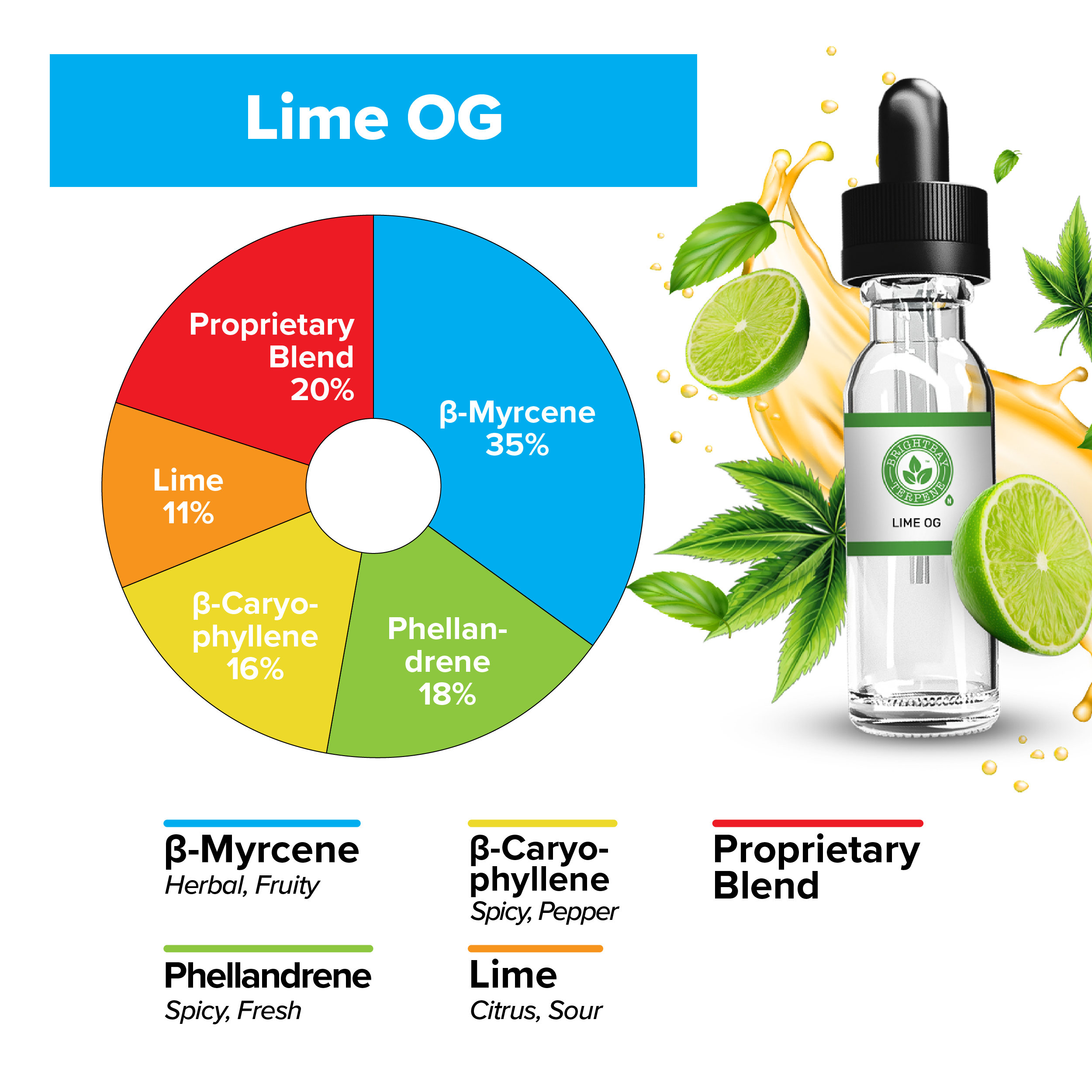 BrightBay Terpenes | Lime OG | Hybrid - Various Sizes - Biohazard Inc