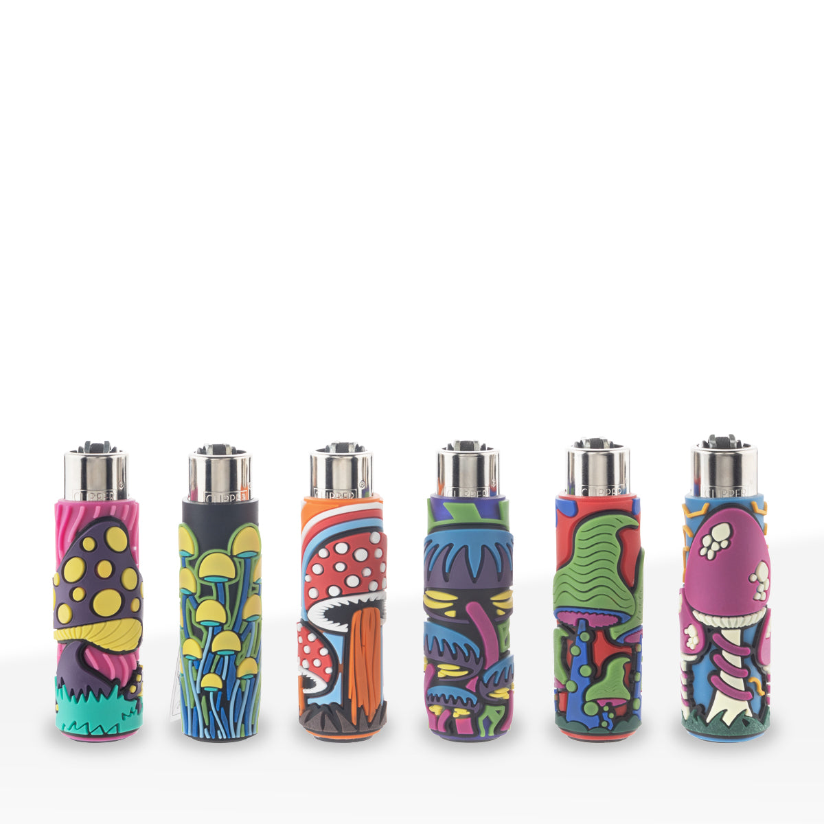 Clipper Lighters | Mushrooms Pop Covers | 30 Count