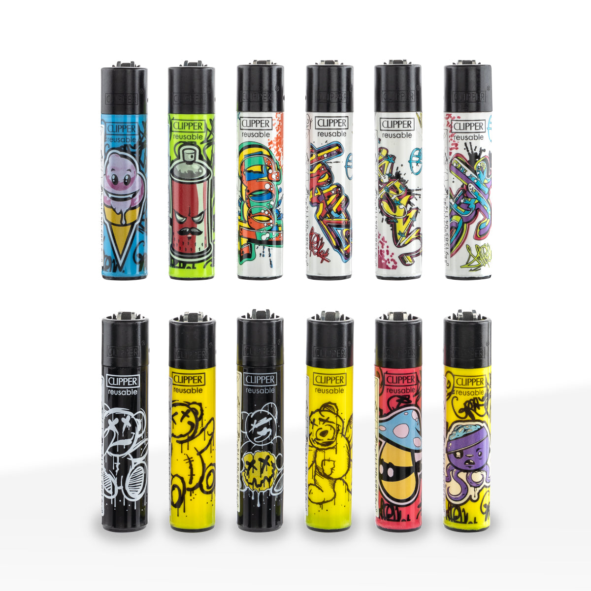 Clipper® Lighters | Painted Mix Carousel | 156 Count