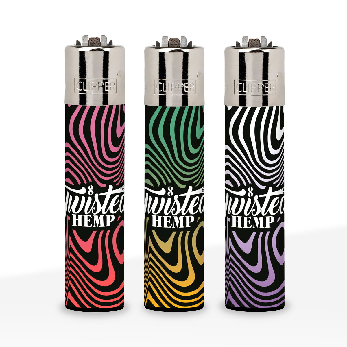Clipper® | Twisted Hemp 'Retail Display' Lighters | 48 Count - Various Styles