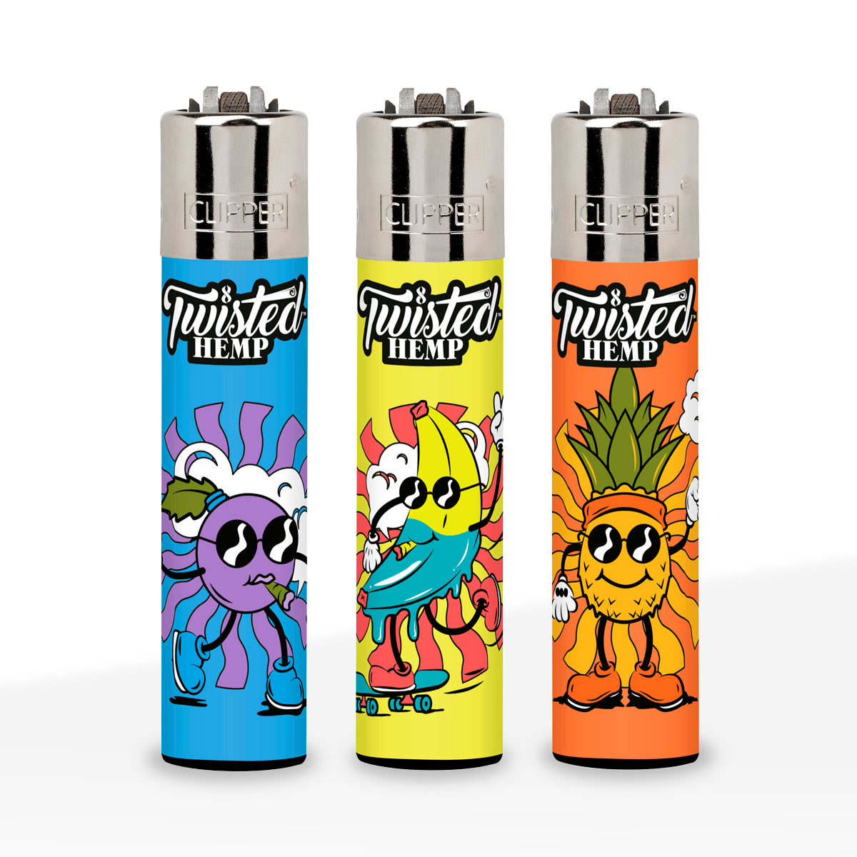 Clipper® | Twisted Hemp 'Retail Display' Lighters | 48 Count - Various Styles