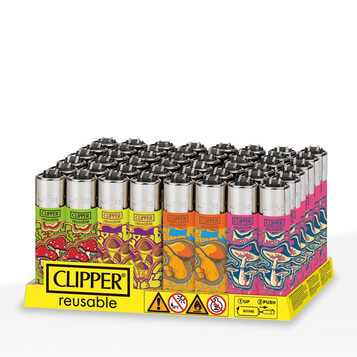 Clipper® | 'Retail Display' Mushroom Lighters | 48 Count