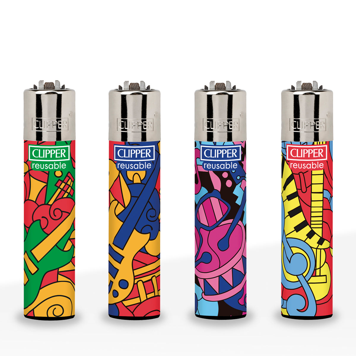 Clipper® | 'Retail Display' Art Music Shapes Lighters | 48 Count