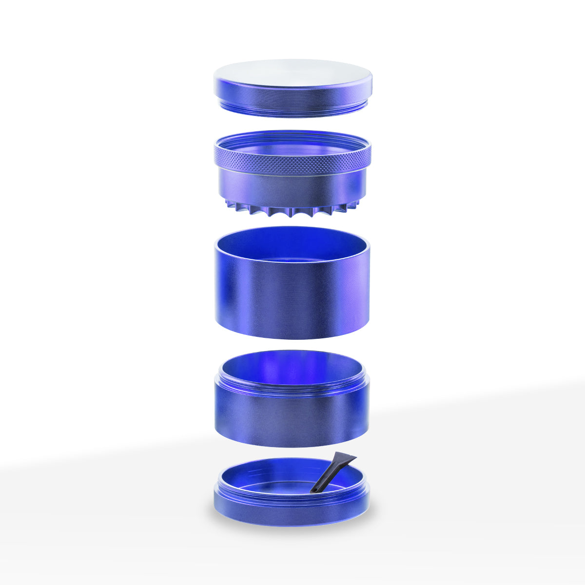 Herb Grinder | 5 Piece Wave Toothless | 2.5" / 63mm - Aluminum