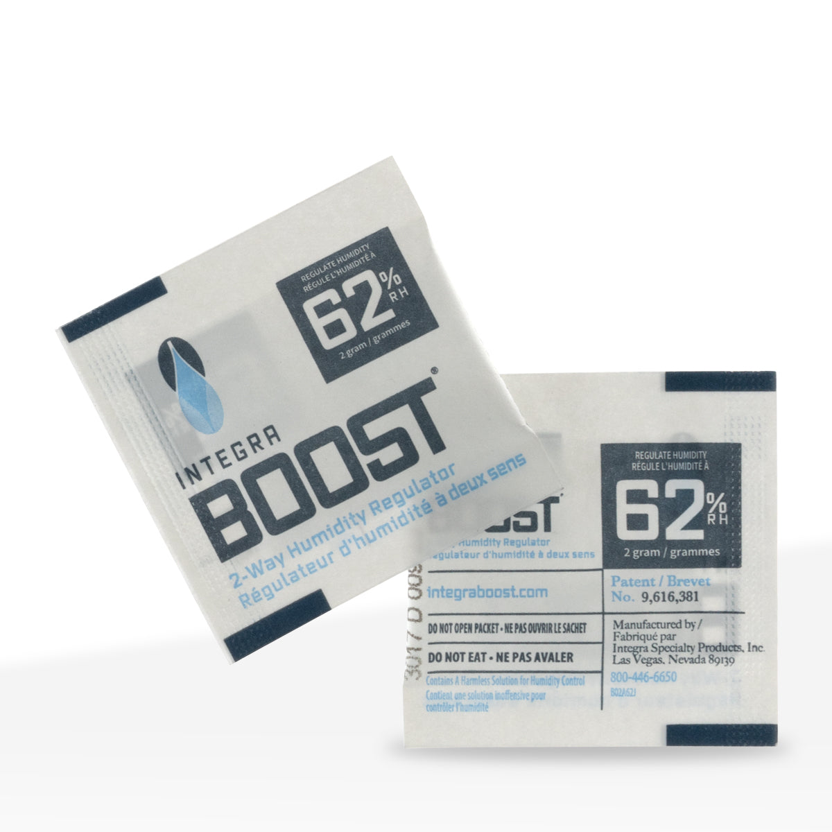 INTEGRA™ | BOOST Humidity Packs | 2 Grams - 62% - 100 Count - Biohazard Inc