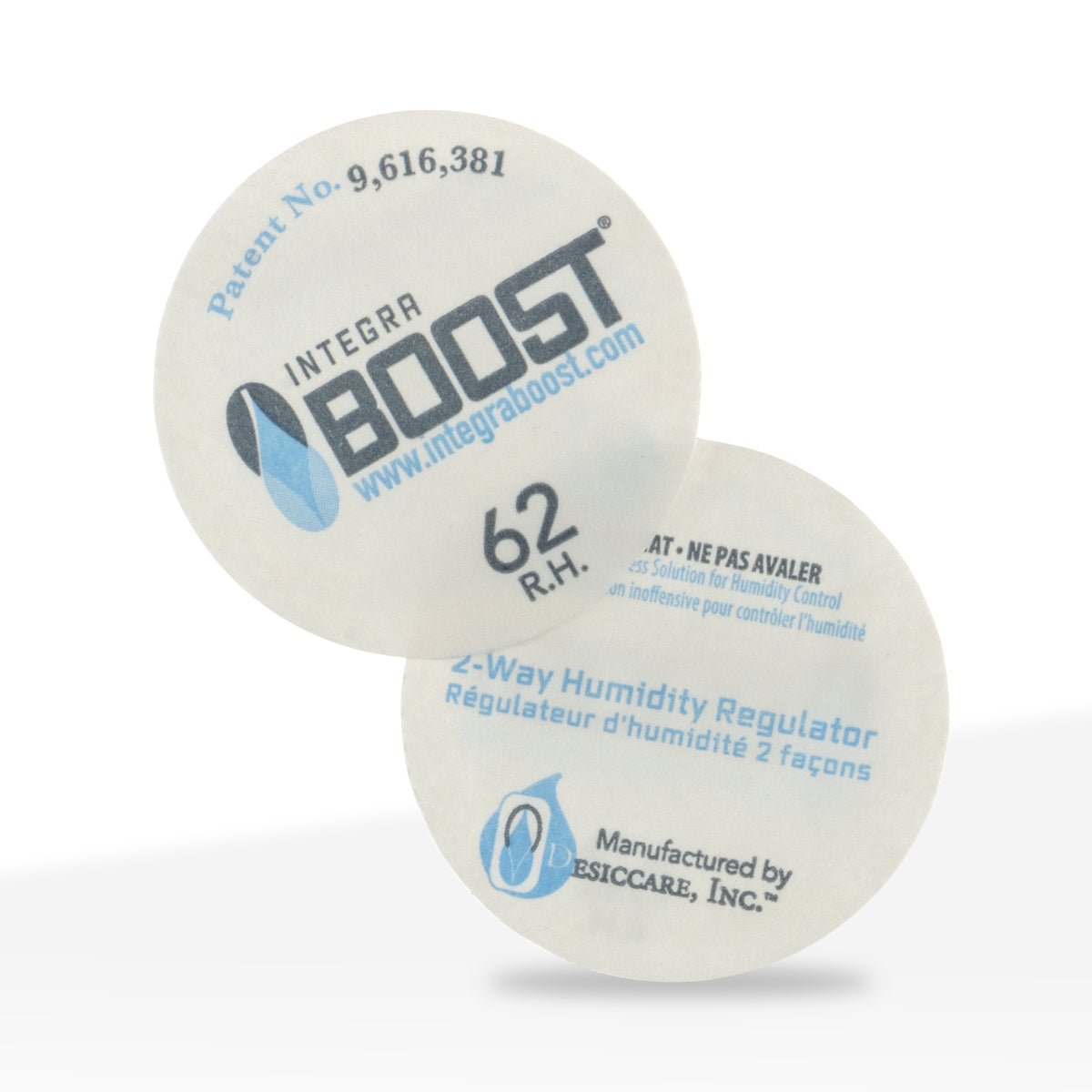 INTEGRA™ | BOOST Cap Liner Humidity Packs | 38mm - 62% - 100 Count - Biohazard Inc