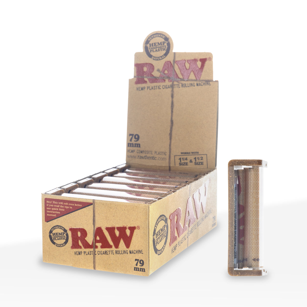 RAW® | 'Retail Display' Rolling Machine Classic Size 1¼ | 78mm - 12 Count Rolling Machine Raw