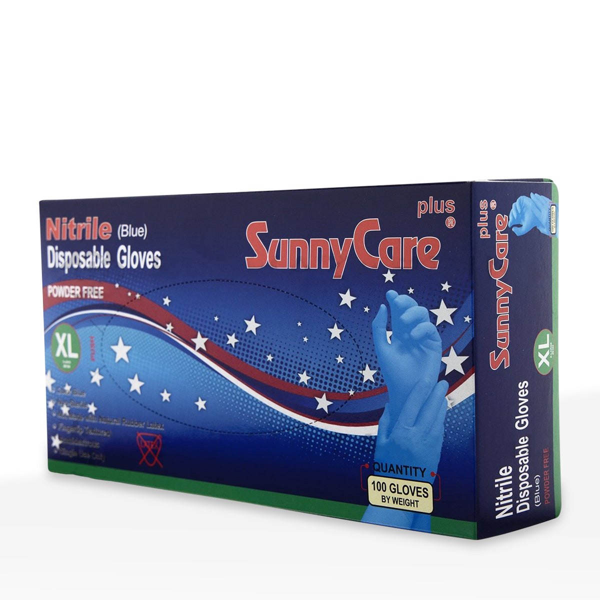 SunnyCare | Powder-Free Nitrile Disposable Gloves | Extra Large | 100 Count - Biohazard Inc