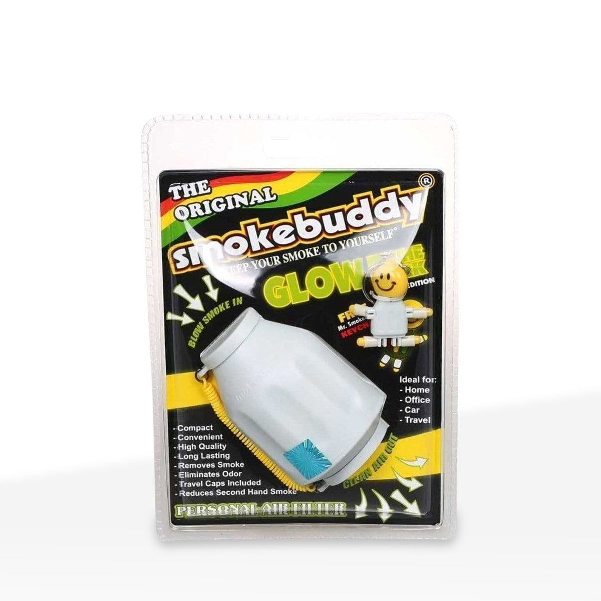 Smoke Buddy | Large - Glow in the Dark White Biohazard Inc