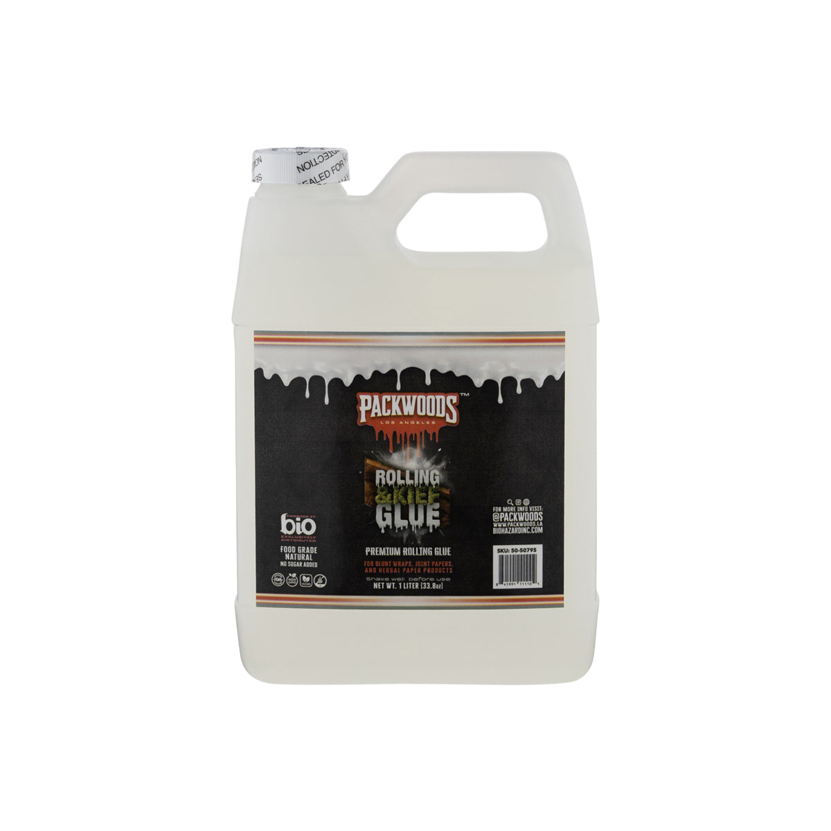 Packwoods x BIO | Superior Glue for Blunt Wraps, Cones, & Rolling Papers | 1 Liter