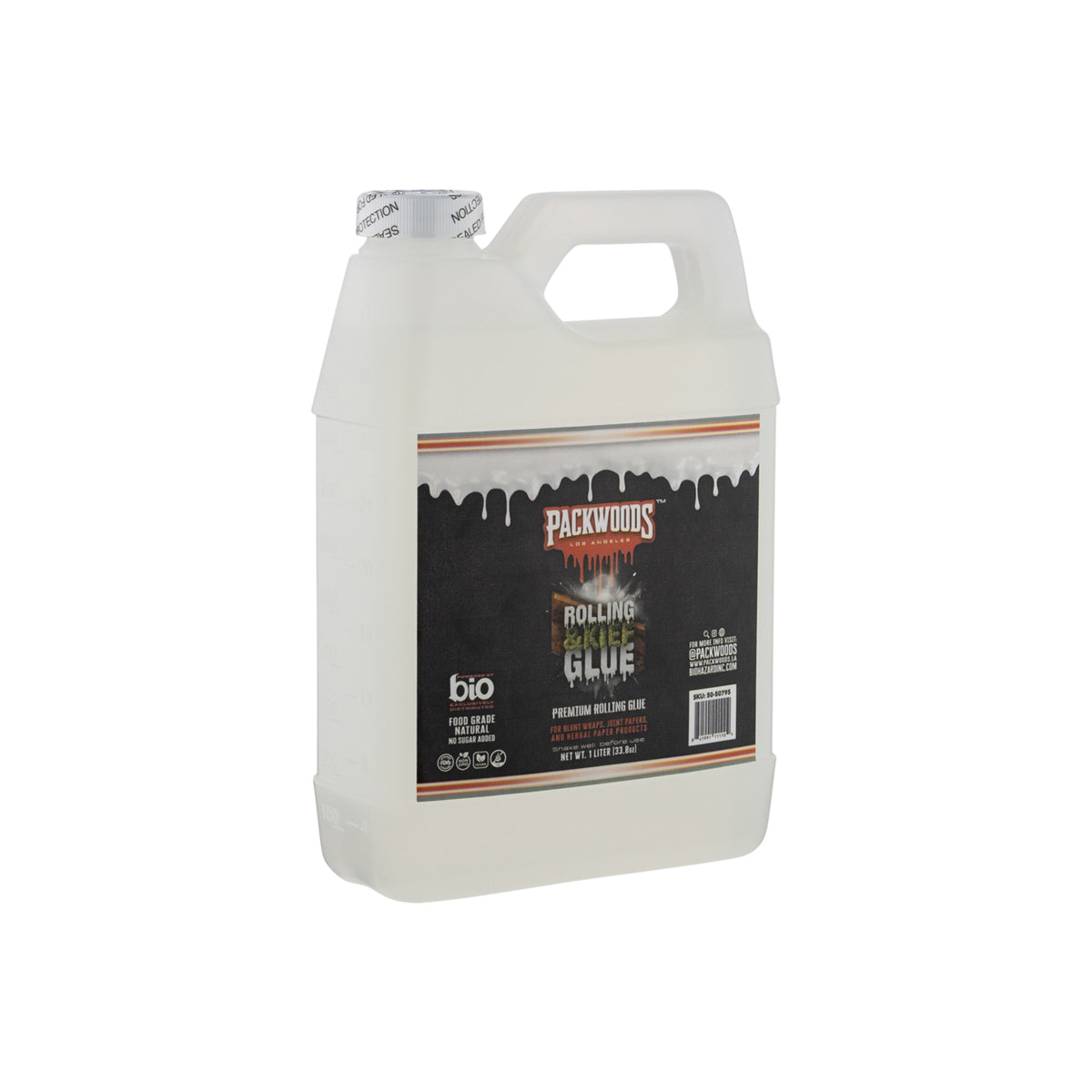 Packwoods x BIO | Superior Glue for Blunt Wraps, Cones, & Rolling Papers | 1 Liter