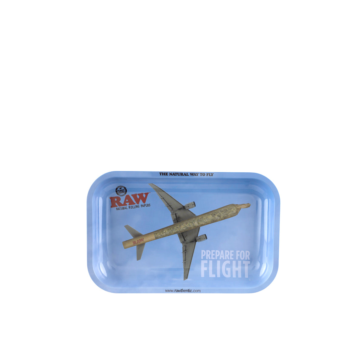 RAW® Rolling Tray | 'Prepare for Flight' | Small - 11" x 7" - Metal