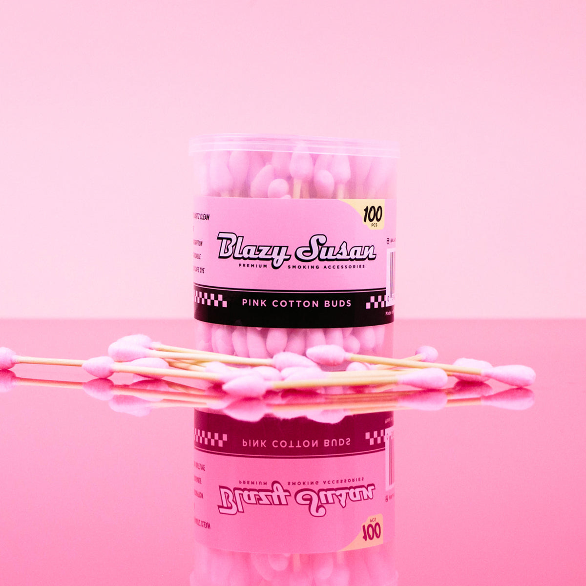 Blazy Susan | Pink Cotton Bud Swabs | 100 count