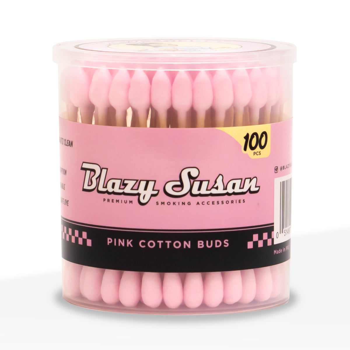 Blazy Susan | Pink Cotton Bud Swabs | 100 count