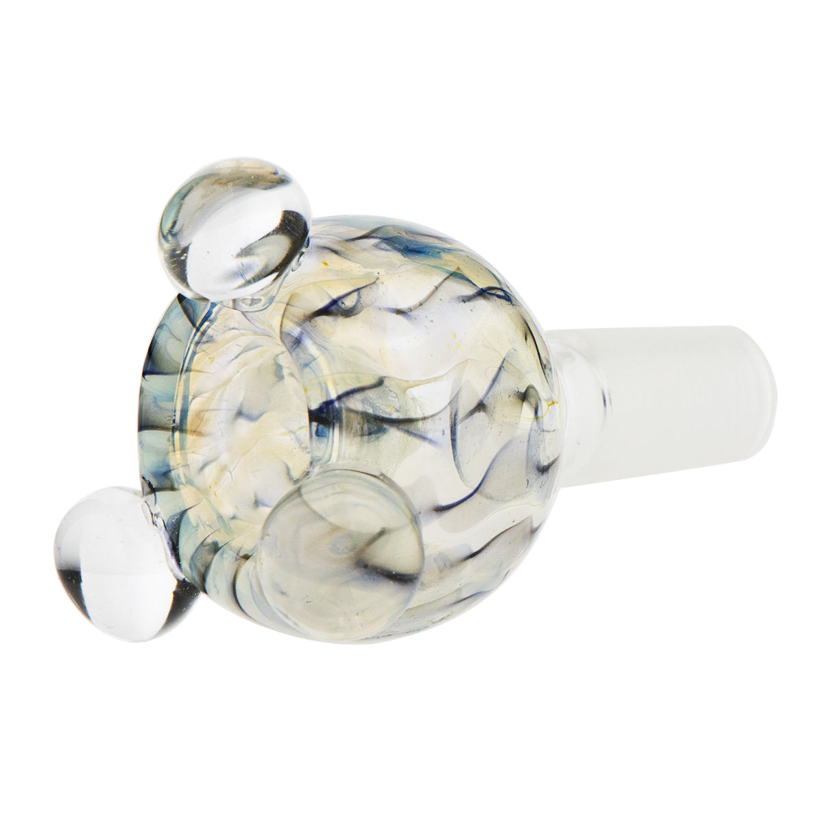 Bowl | Raked w/ Marbles | 14mm - Turquoise